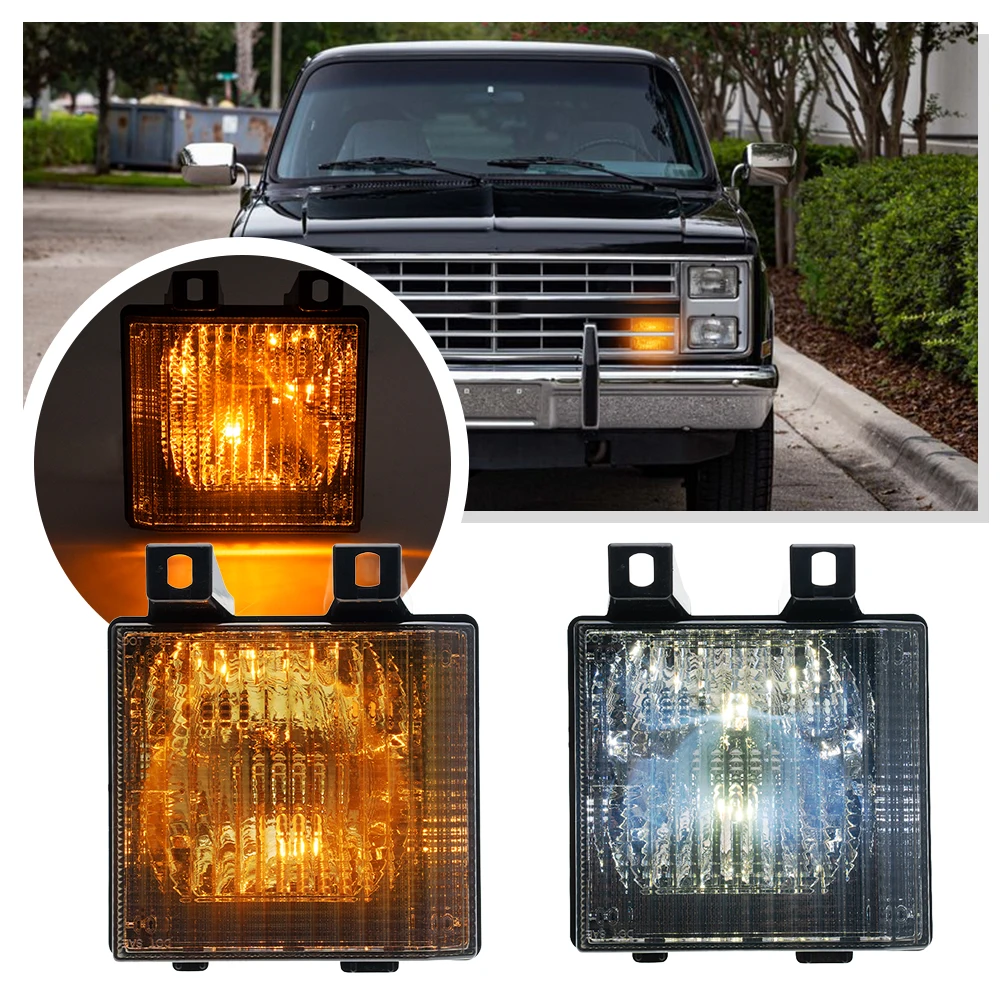 

2PCS LED swichback Dual color Front Bumper Side Marker Light parking light for Chevrolet K5 Blazer P20 P30 Suburban C10 C20 K10