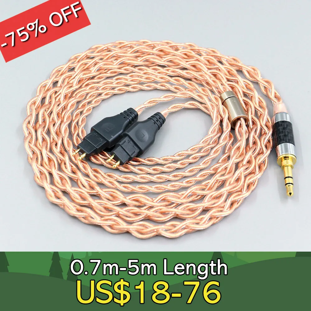 

4 Core 1.7mm Litz HiFi-OFC Earphone Braided Cable For Sennheiser HD580 HD600 HD650 HDxxx HD660S HD58x HD6xx LN008073