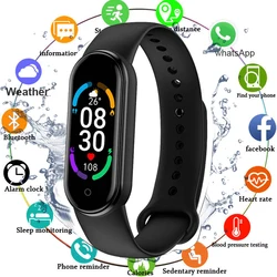 M6 Smart bracciale multifunzione cardiofrequenzimetro monitoraggio della pressione sanguigna Step Music monitoraggio del sonno M6 Smart Fitness Sports Watch