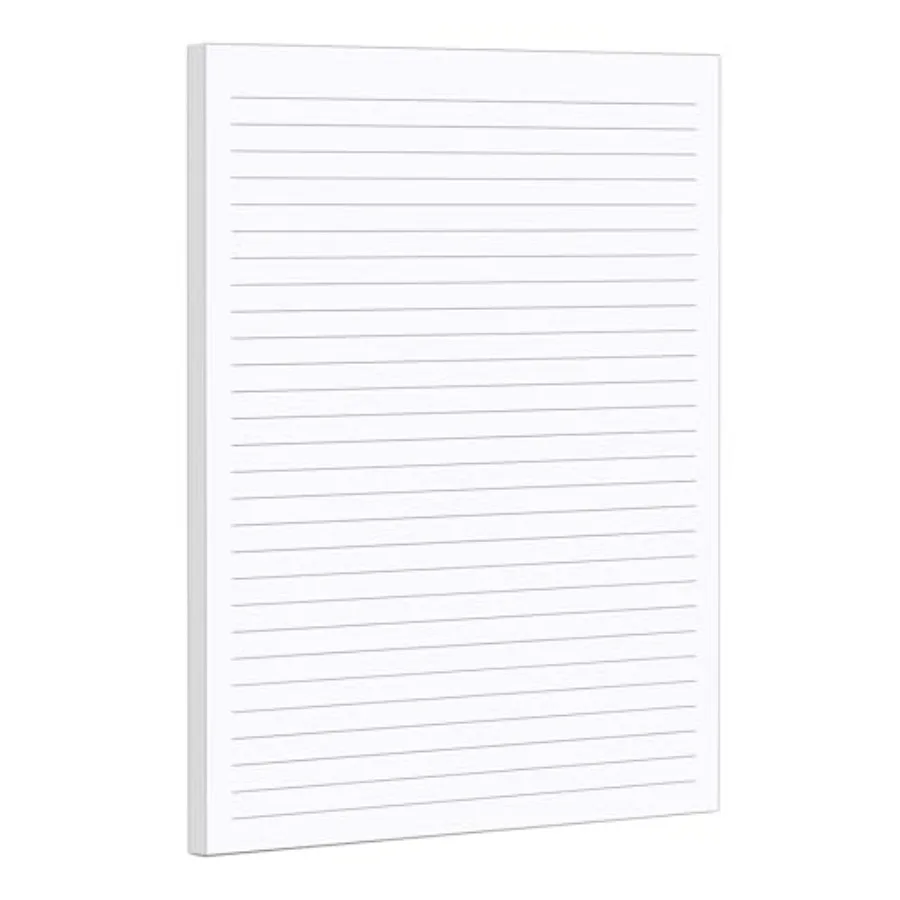 

Lined Notepad and Memo Pad, Writing Pads - 50 Tear-Off Sheets, 5.5x8.5 Notepads, Note Pads, Note Paper, Scratch Pad, Plain Whit