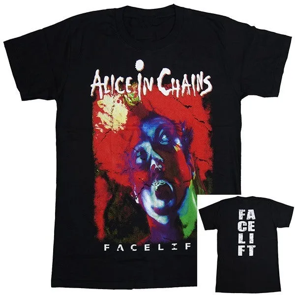 Alice in Chain Facelift Band Grafik-T-Shirt aus Baumwolle für Männer und Frauen Vintage Streetwear – Detail 2