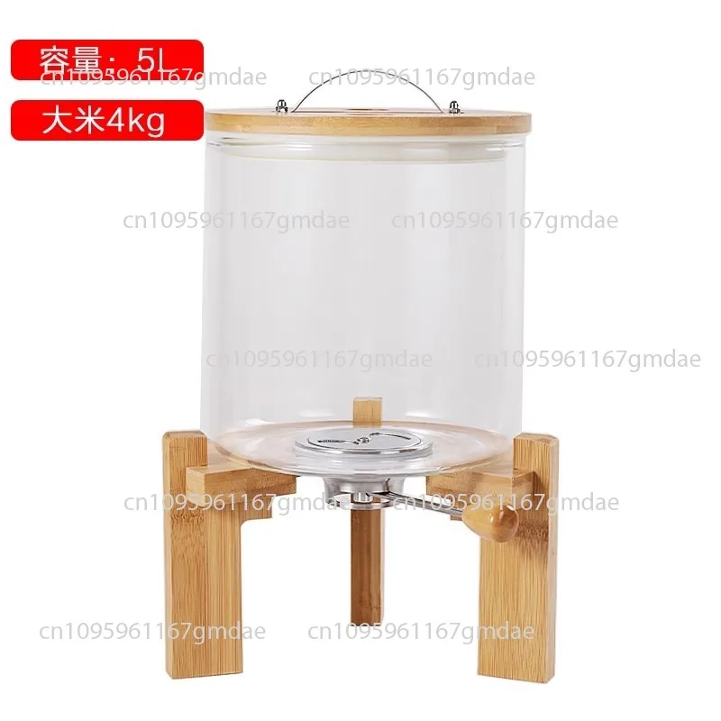 

Household rice storage bucket, rice storage tank, glass rice tank
