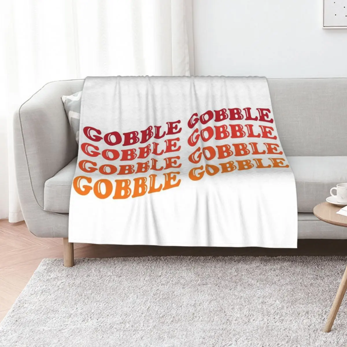 Wavy Gobble Gobble Throw Blanket Furry blankets and throws Furrys Moving Decorative Beds Beach Blankets