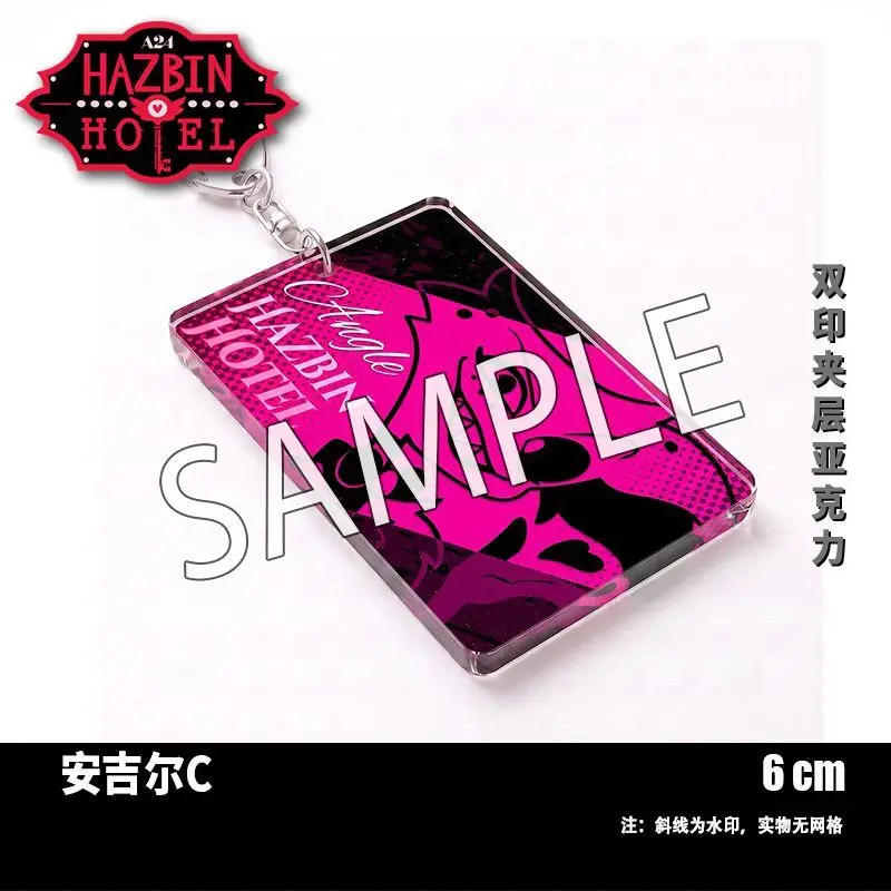 Anime figure Niffty Alastor Vox Husk Lucifer cosplay Cartoon acrylic Key chain pendant Ornament Accessories birthday Gift - view 5
