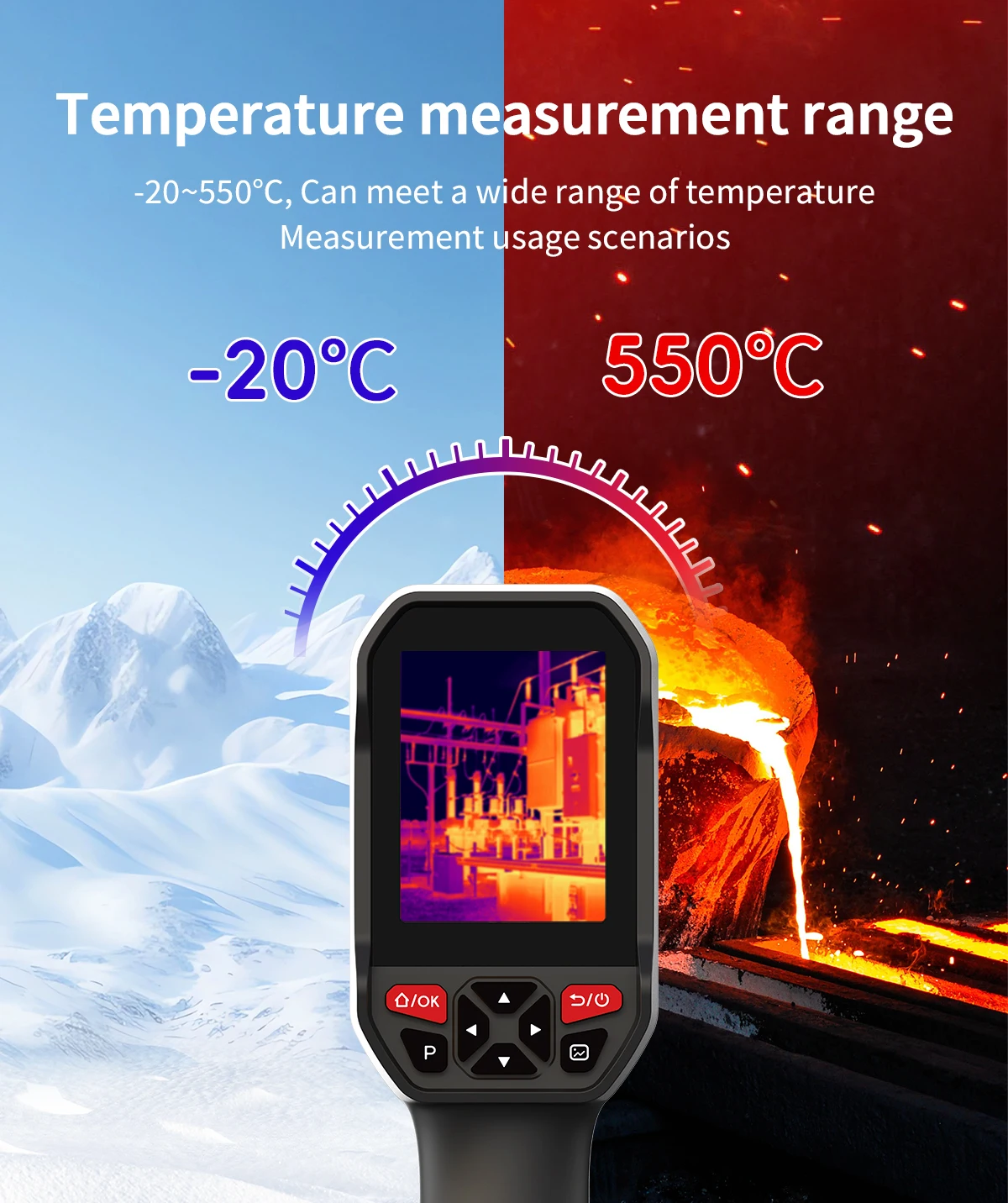 TOOLTOP ET693C Super IR 512x384 Wärmebildkamera mit 1080P Sichtkamera Elektronische HVAC-Reparatur Wärmebildgerät 256*192 Sensor – Detail 6