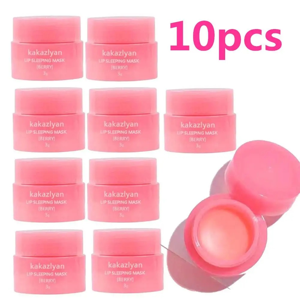 

10pcs/set Nourishing Sleeping Lip Balm And Night Nourish Lip Mask Sleep Hydrated Maintenance Lip Care Lips Moisturize Lip Balm