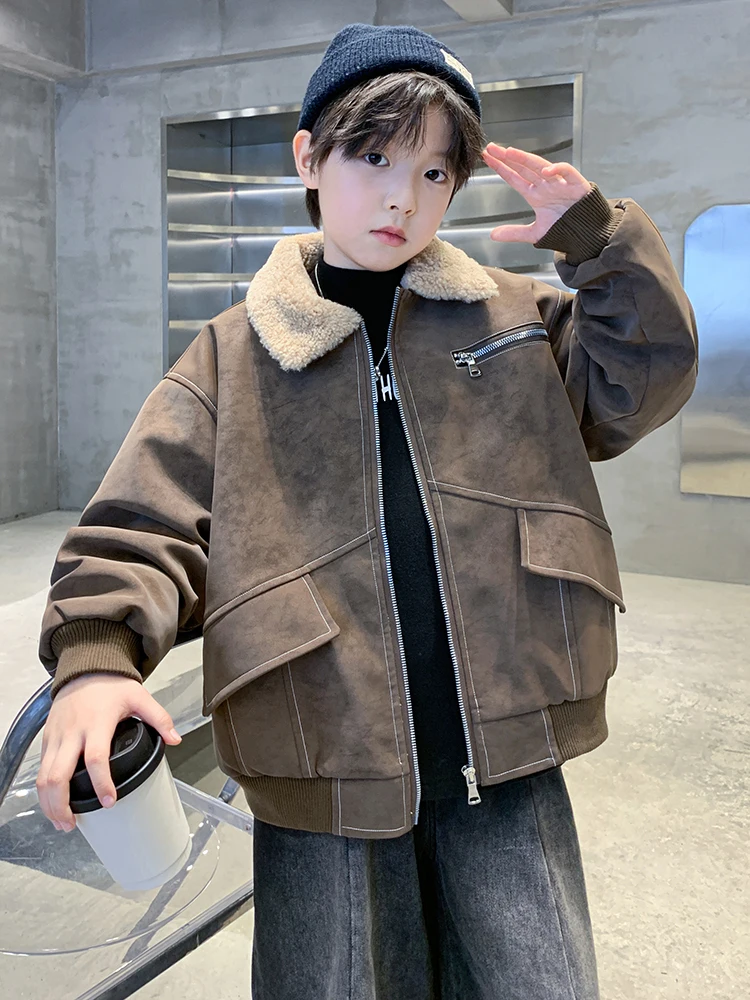 thickened-lamb-fur-children's-winter-jacket-boys'-autumn-winter-coat-warm-casual-style-fleece-lined-standard-fit-zipper-closure