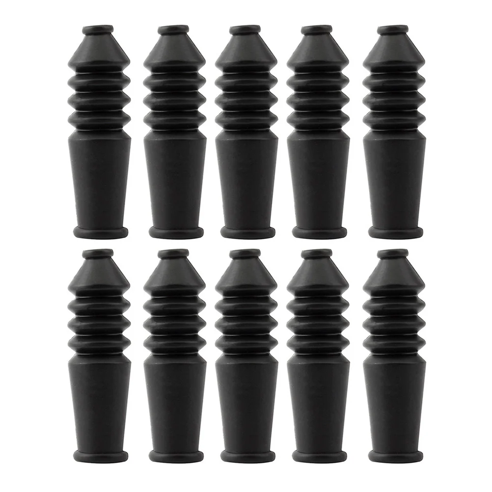 

10PCS Mountain Folding V Brake Elbow Dust Brake Line Protection Cover Accessories Rubber Sleeve(Black)