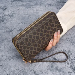Bag female 2024 new long wallet clutch bag mobile phone bag coin purse multifunctional card bag zipper wallet