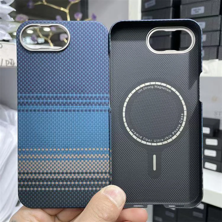 

Real Aramid Carbon Fiber Magnetic Phone Case for IPhone 16e Ultra-thin Floating Carbon Fiber Hard Case for IPhone 16e Shell