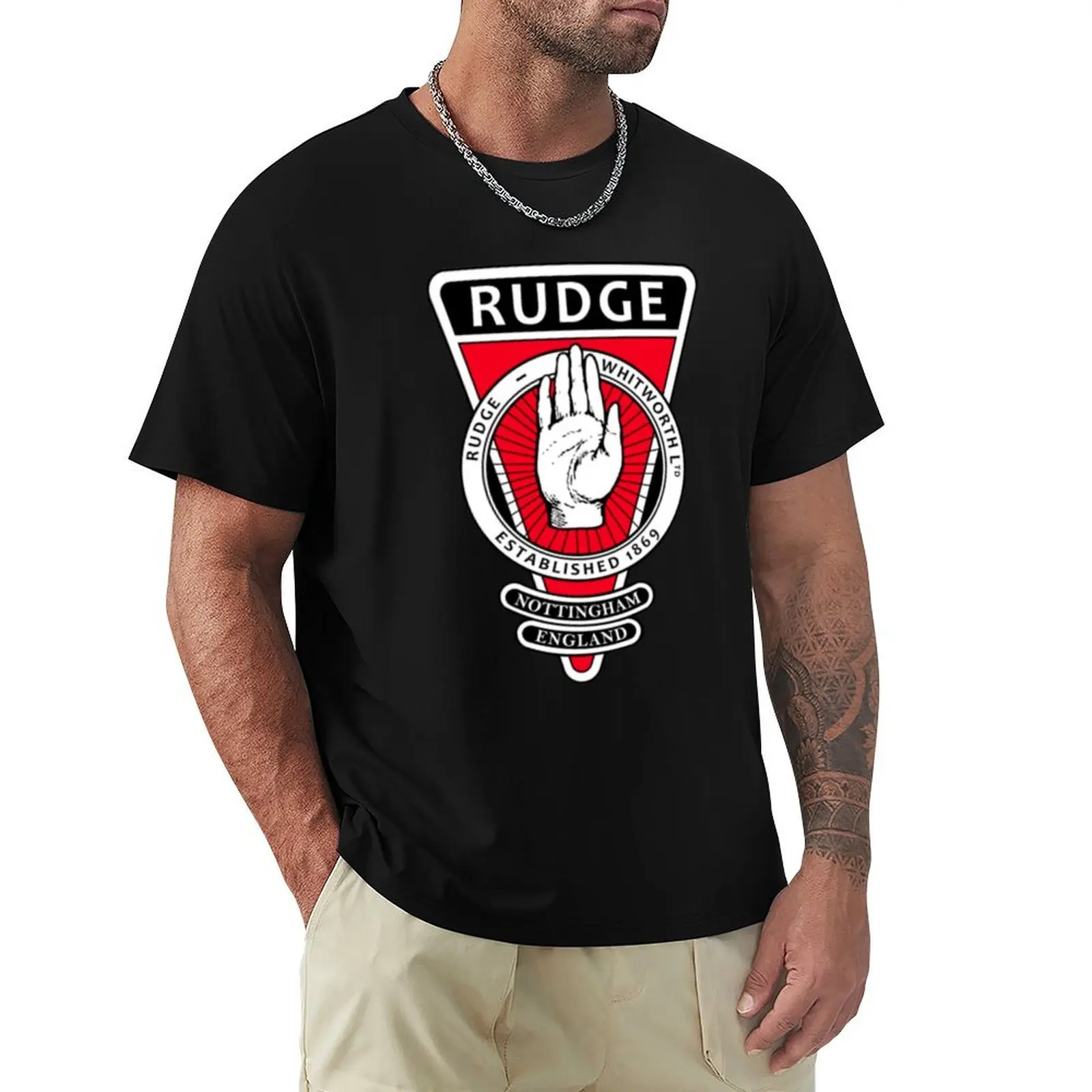 Camiseta Rudge Whitworth Motorcycles Headstock Worker, camiseta básica de manga corta