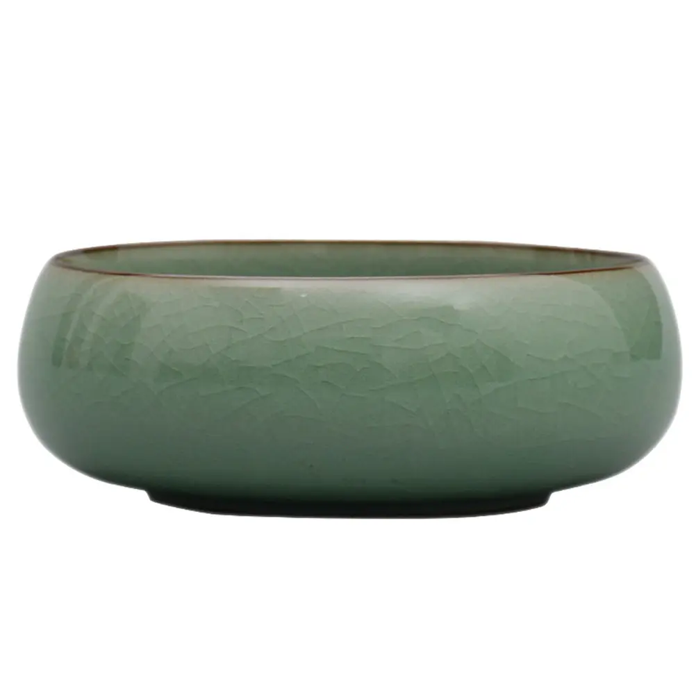 1Pcs Celadon Ink Brush Washer Tea Basin Multi-Functional Porcelain Pot Sumi Brush Wash Calligraphy Tea Wash Cup