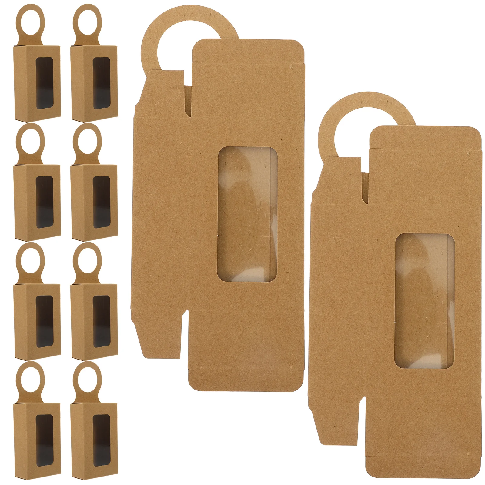 

25Pcs Wine Bottle Hanging Boxes Paper Gift Box Hanging Bottle Boxes with Window Handle Storage Case Multipurpose for Wine Decor