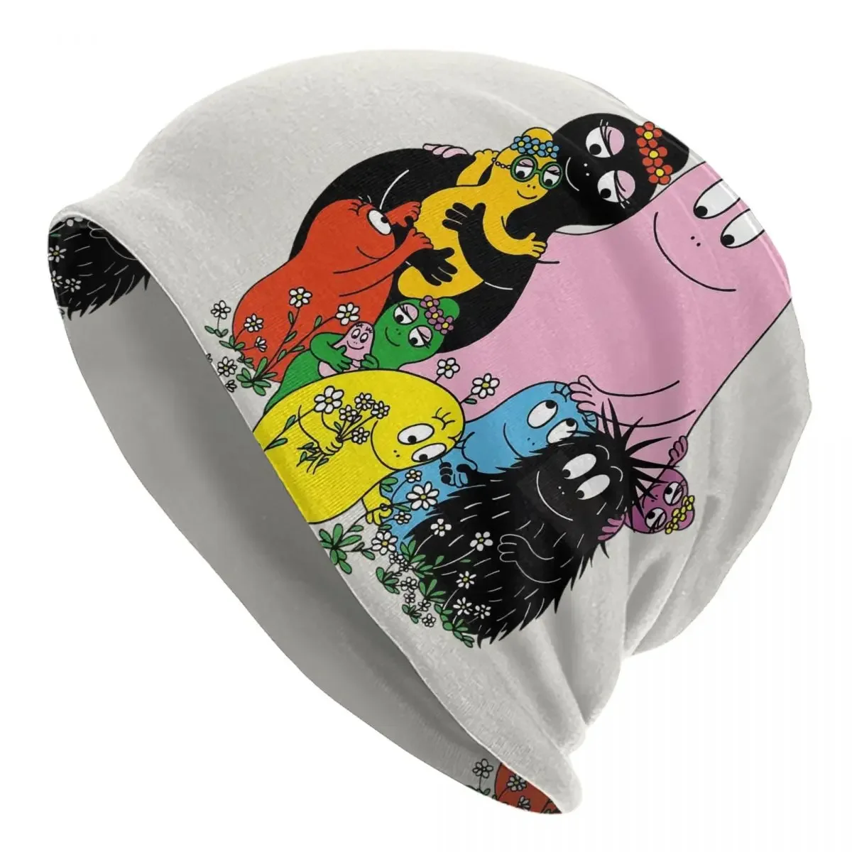 Les Barbapapa Family Men and women Knitted Hat Beanies Hat For Men And Women Print Bonnet Hats