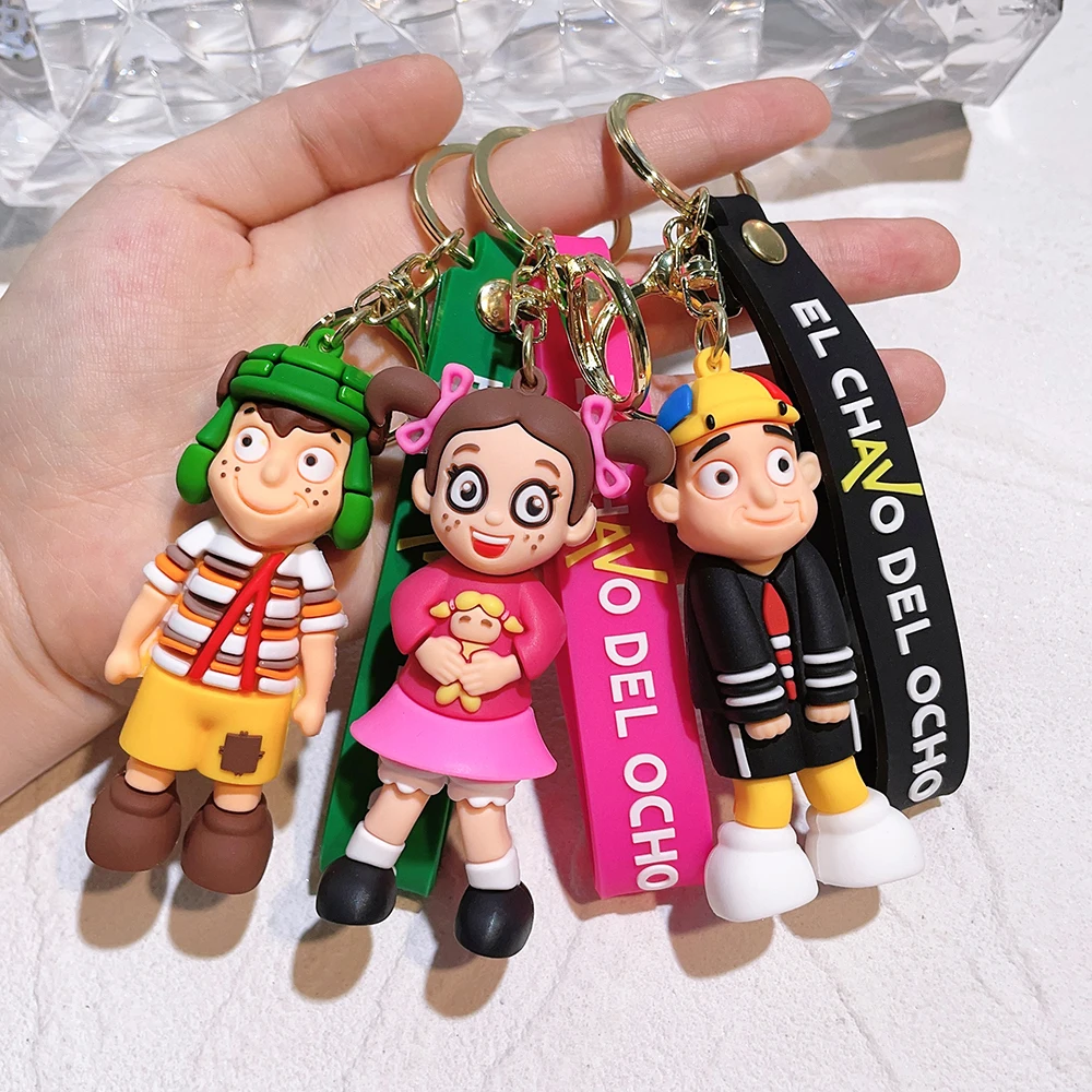 Friday Night Funk Keychain Anime Cute Doll Figure Boys Girls El Chavo Keyring Pendent Key Chain Toy Gift for Kids Men Women Fans