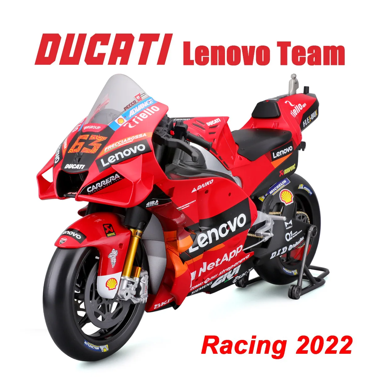 

Maisto 1:18 GP Racing 2022 Ducati Lenovo Team Die Cast Vehicles Collectible Motorcycle Model Toys