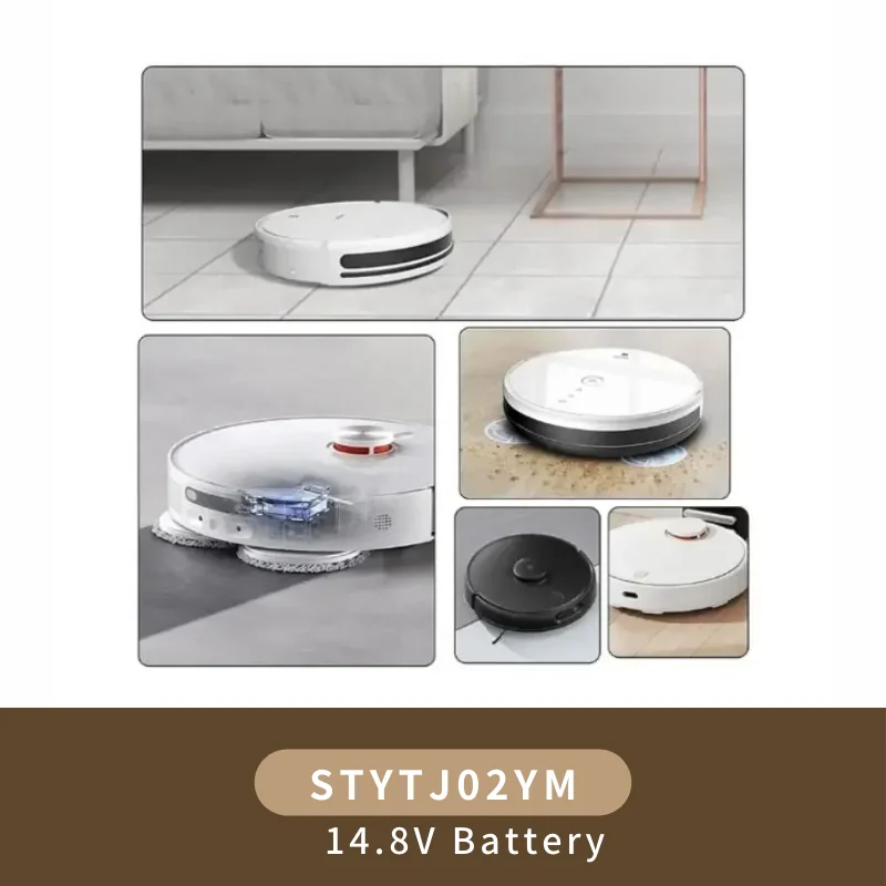 Sweeper Battery For Xiaomi Mi jia Mi Robot Vacuum-Mop P Sweeping Mopping Robot STYTJ02YM Li-ion 18650 4S1P 14.8V 12800mAh