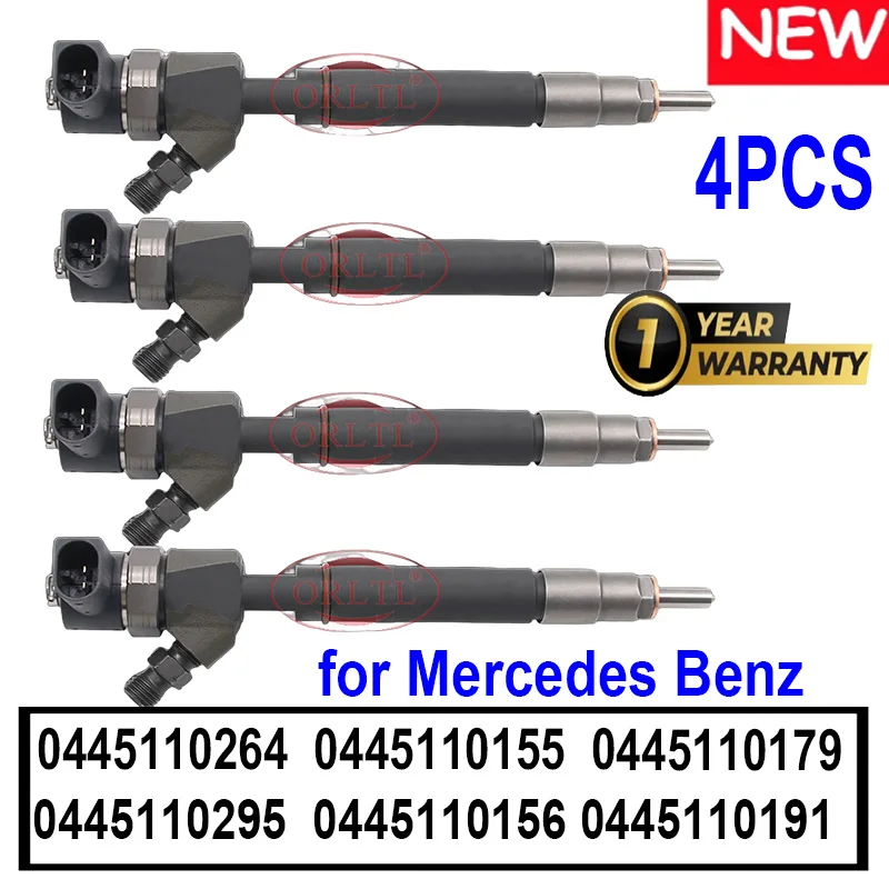 

4pcs NEW For Mercedes Benz 0445110264 0445110155 0445110179 0445110295 0445110156 0445110191 Diesel Engine Fuel Injector