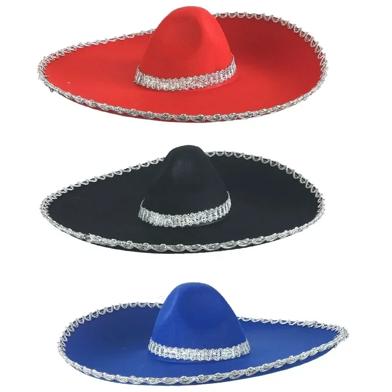 1pcs Mexican Pompom Straw Hat Perfect for Your Hawaiian Style Costume Party and Holiday Festival