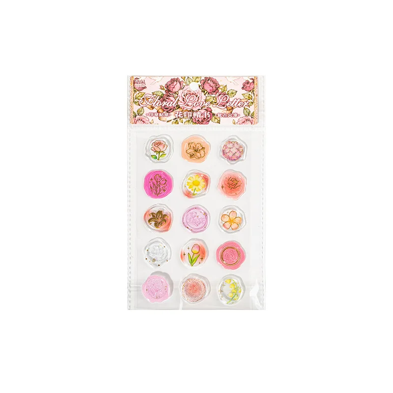 24sets/pack Kawaii Stationery Stickers Classical Flower Blossoms DIY Craft Scrapbooking Album Junk Journal Happy Planner Diary