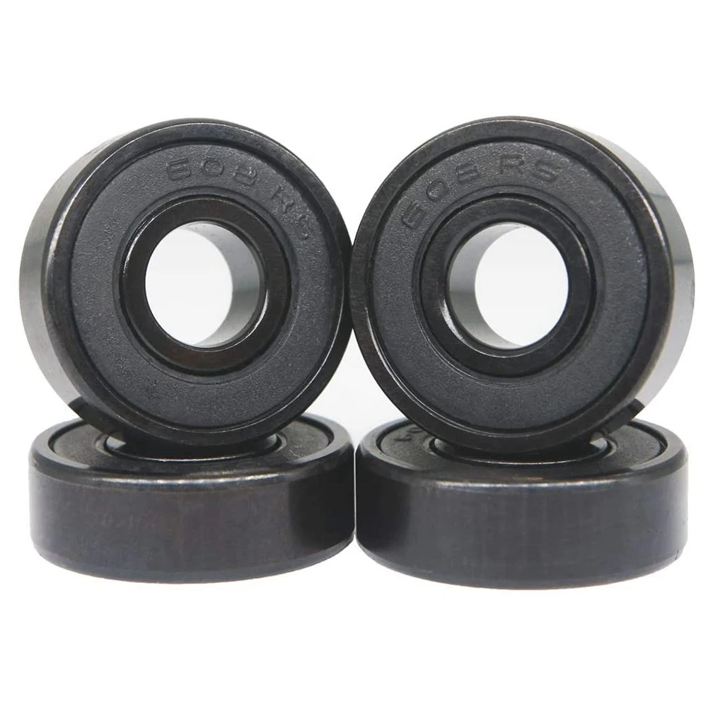 HOT High-Speed 608RS Hybrid Black Ceramic Bearings Skateboard Bearings Ceramic Plastic Arc 608 Bearings