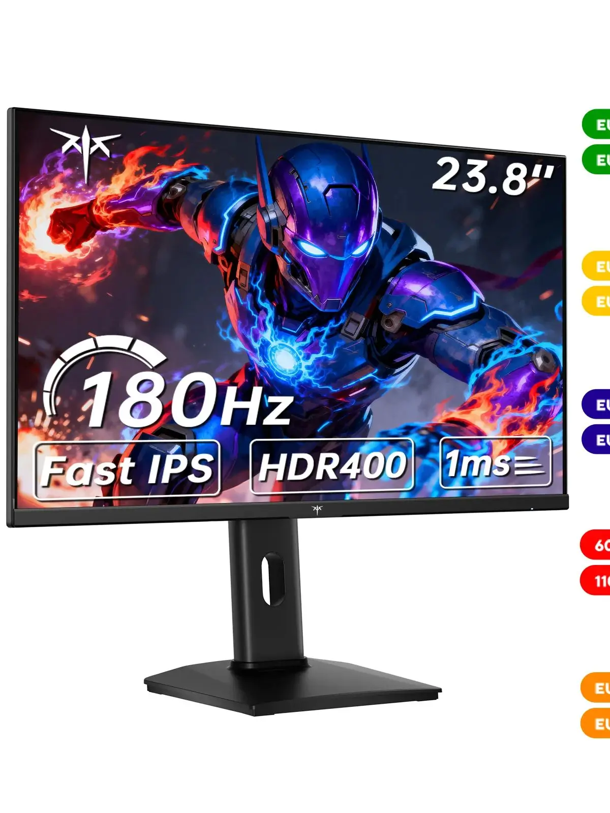 KTC 24-Zoll-Gaming-Monitor 180 Hz – 2K 1440P Computermonitore, schneller IPS-Monitor mit HDR 400, adaptiver Synchronisierung, bis zu 185 Hz H24T7