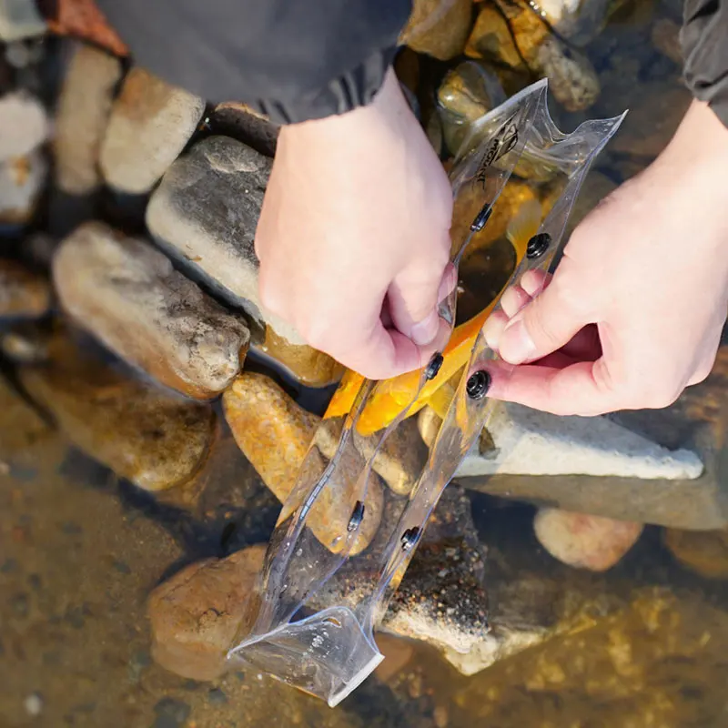 Transparent Pvc Bait Bag Outdoor Bait Fishing Bag with Convenient Snap Designtransparent Uv Scale Foldable Observation Bag