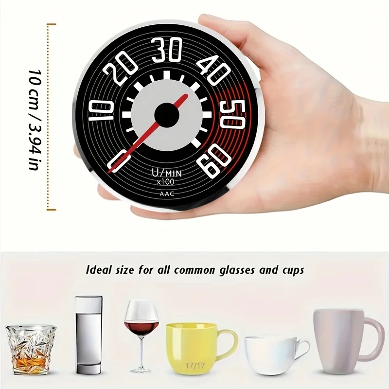 2D Retro Car Dashboard Wooden Coaster Lightweight Heat Insulated Living Room Bar Coffee Shop Tea House Office Home Decor 6pcs