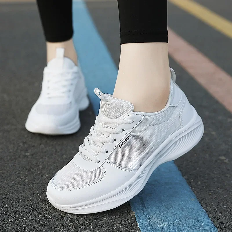 

Women's Sneakers 2025 Summer Trendy Breathable Anti Slip Woman Shoes Women's Sports Shoes Outdoor Shoes Light Lace Up Footwear