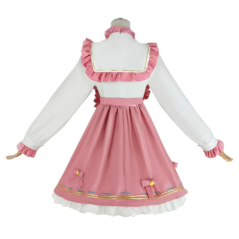 أزياء أنيمي إيما وودز التأثيرية لعبة الهوية على شكل حرف V البستاني مرحبا كيتي مجموعة فستان موحد للنساء ملابس حفلات كاواي