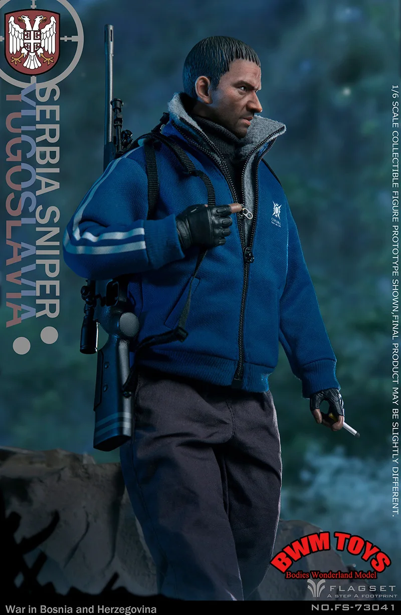 Auf Lager FLAGSET FS73041 1/6 Skala Sammeln Serbische Sniper 12'' Männliche Soldat Action Figur Puppe Vollen Satz Modell Spielzeug für hobby