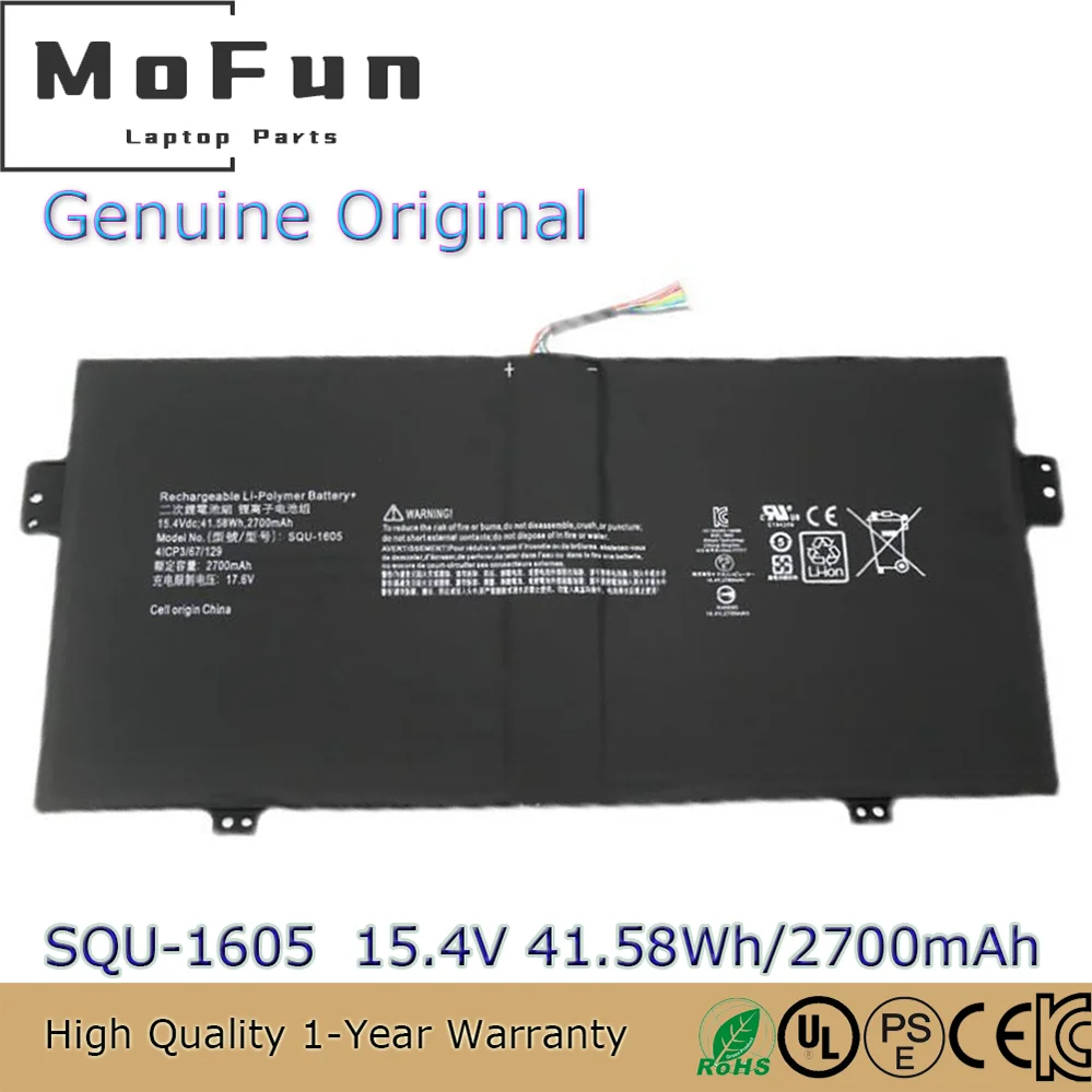 

15.4V Genuine New SQU-1605 Battery for Acer Swift Spin 7 SF713-51-M5PZ SP714-51-M024 4ICP3/67/129