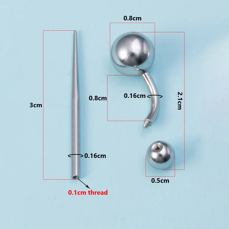 Chirurgenstahl-Körperpiercing-Werkzeug-Set, professionelle Nadeln, Klemmzange, Handschuhe, Zugstift, Werkzeug für Lippen, Nase, Nabelpiercing-Set, Schmuck – Detail 4