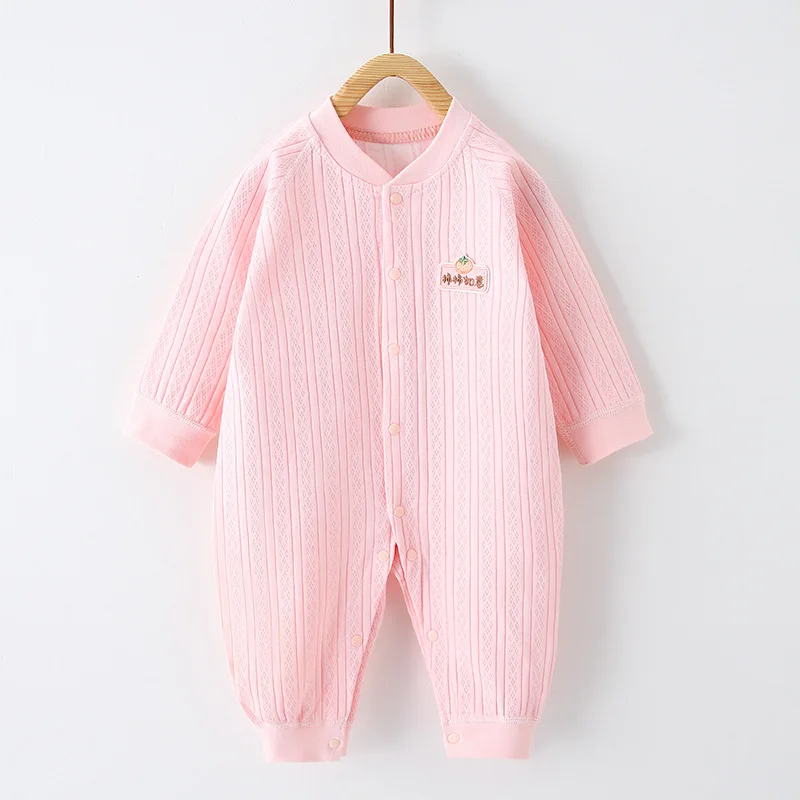 

Baby jumpsuit spring summer Girls Boys clothes baby pure cotton wrapped fart clothing children long sleeved crawling Rompers