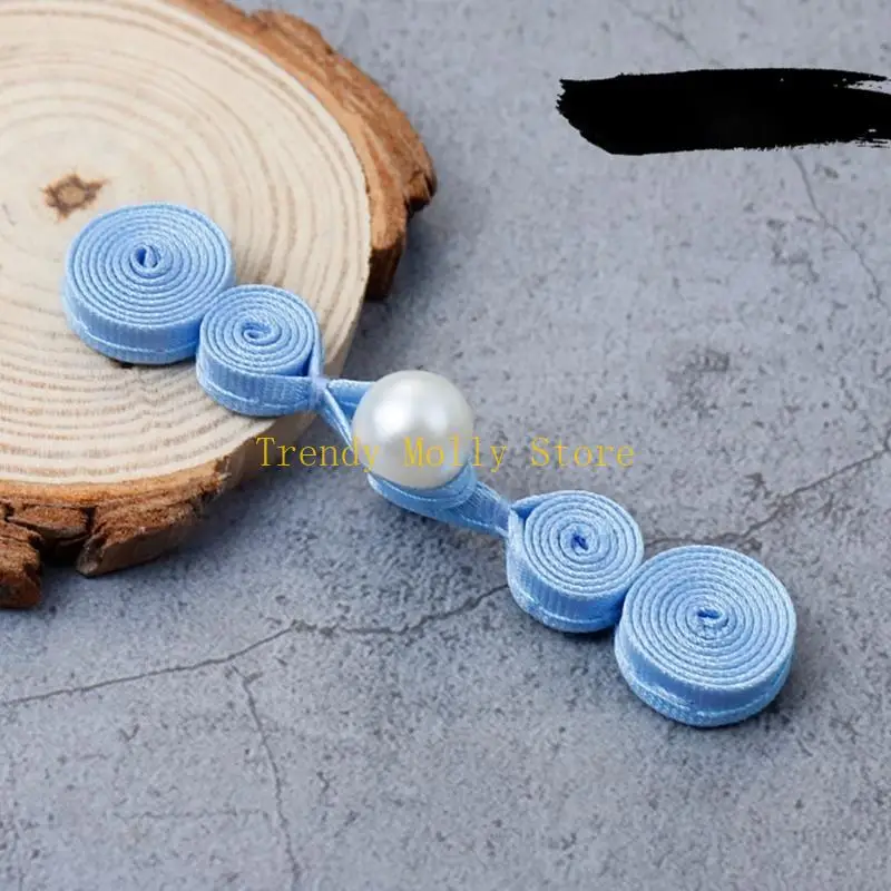 N5KB handgemaakte knoopknop naaien bevestigingsmiddelen cheongsam kikker parel sluiting voor tangpak