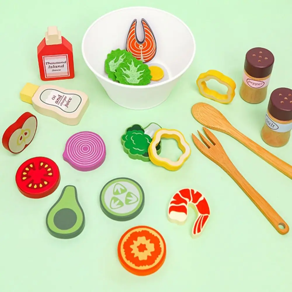

Wooden Pretend Play Kitchen Toys Simulation Food Play House Simulation Fruit Vegetable Set Cognitive Role Play
