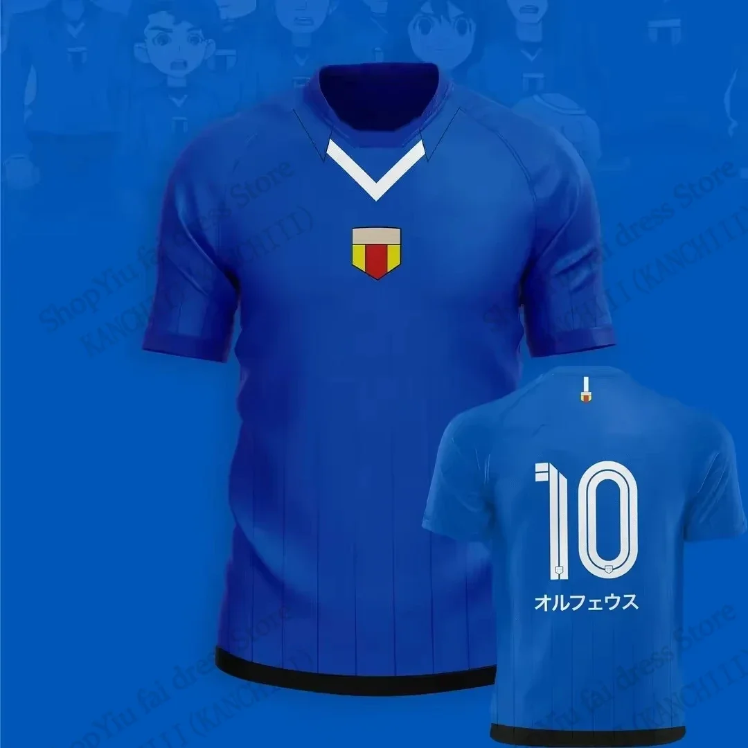 Anime Jersey Inazuma Eleven Kaio Fußball 3D-Druck T-Shirt Herren Damen Mode Kurzarm Sport T-Shirt Kinder Oberteile Tee Mark Evens – Detail 6
