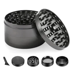 63mm Herb Grinder 4 Layers Mill Zinc Alloy Smoke Tobacco Crusher Dry Herbal Sprice Cigarette Smoking Accessories for Kitchen