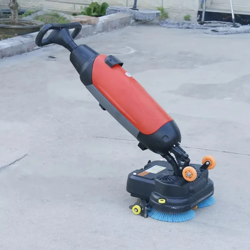 Commercial Hand Push Floor Scrubber 20 Inch Walk Behind Floor Scrubber Dryer for Supermarket Grocery Store Tile Cleaning