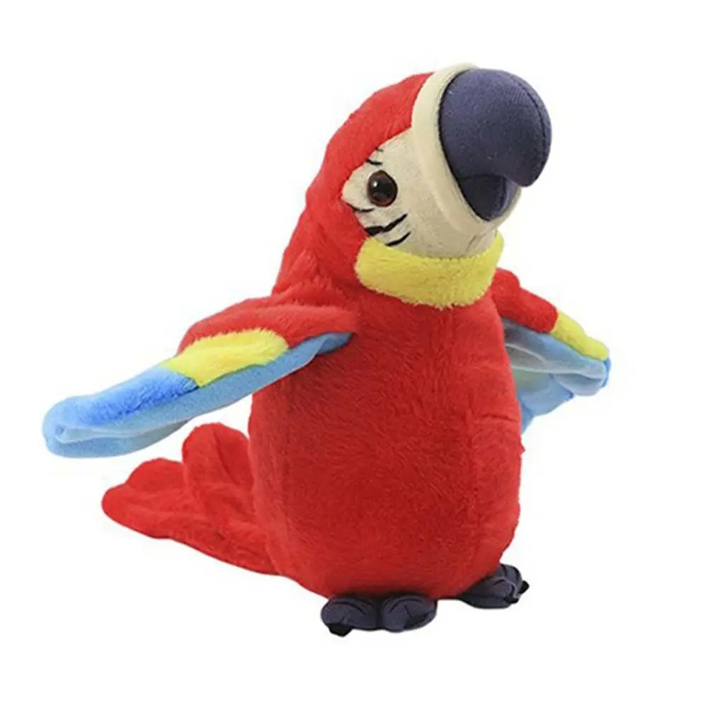 Sofá de pelúcia decoração travesseiro de pelúcia animal brinquedos de pelúcia eletrônico pelúcia boneca papagaio boneca de pelúcia falando papagaio brinquedo de pelúcia