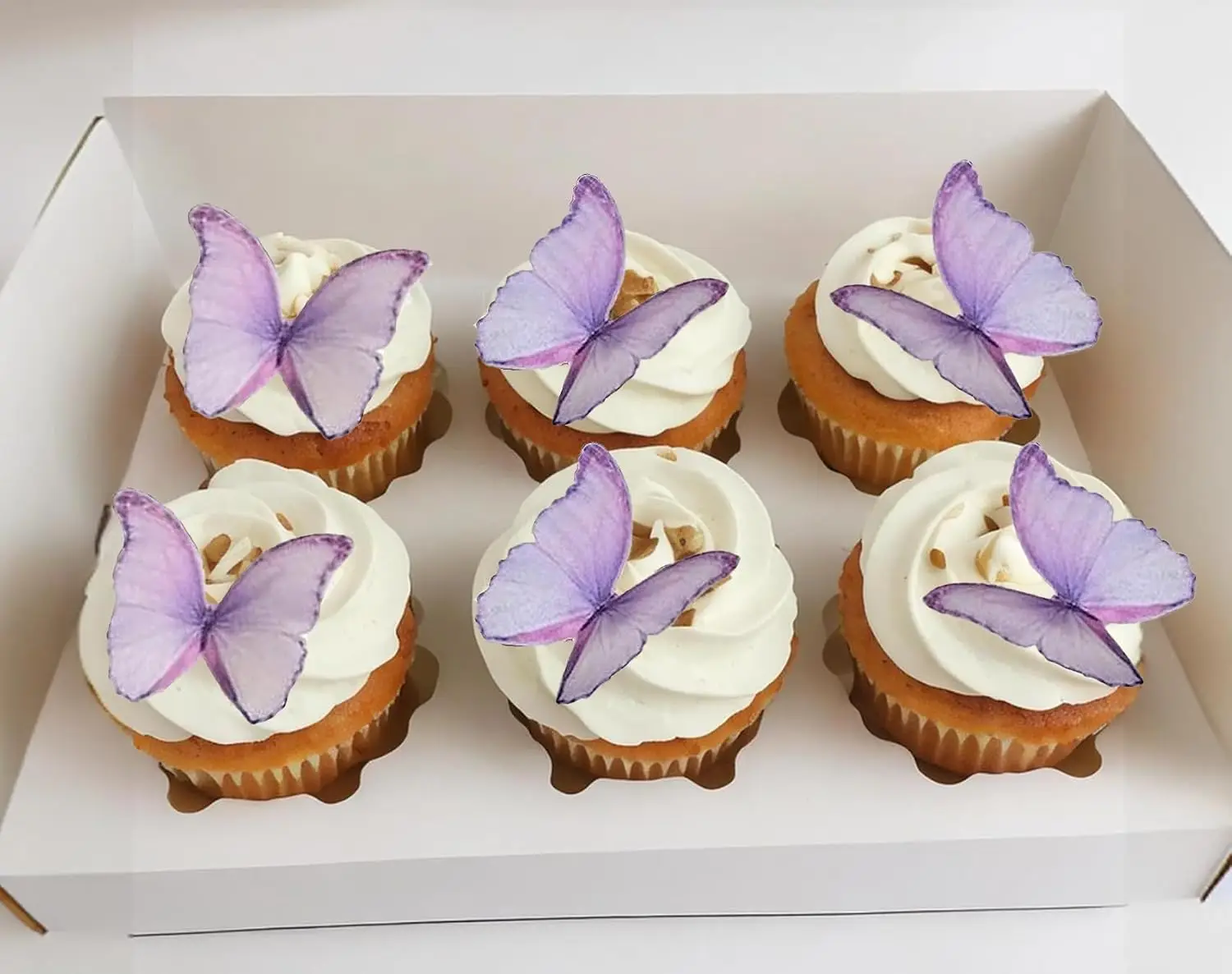 48/160 Stück rosa Schmetterlinge Cupcake Topper Papier Schmetterling Kuchen Topper für Geburtstag Braut Baby Dusche Mädchen Kuchen Dekorationen – Detail 14