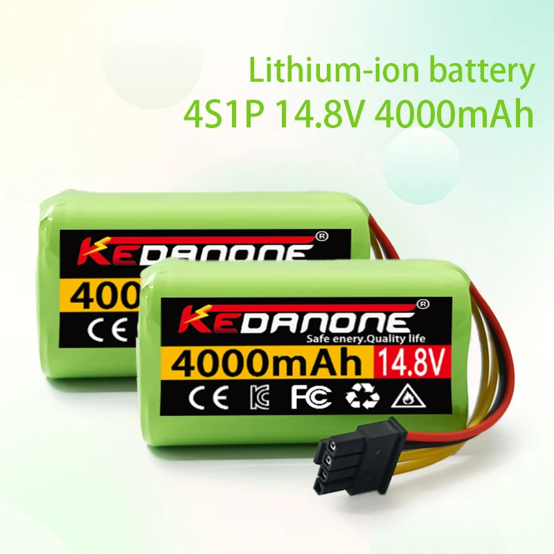 

4S1P 14.4V 4000mAh Li-ion Battery for Conga Excellence 990 1090 Ecovacs Deebot N79S N79 DN622 Eufy Robovac 11 11S 12 35C X500