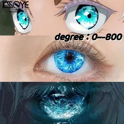 KSSEYE-Lentilles de Contact pour Halloween, Cosplay, Anime, Bleu Glacé, Grandes Lentilles, Pupilles Complètes, Cosmétiques de miles, Livraison Gratuite, 2Pcs