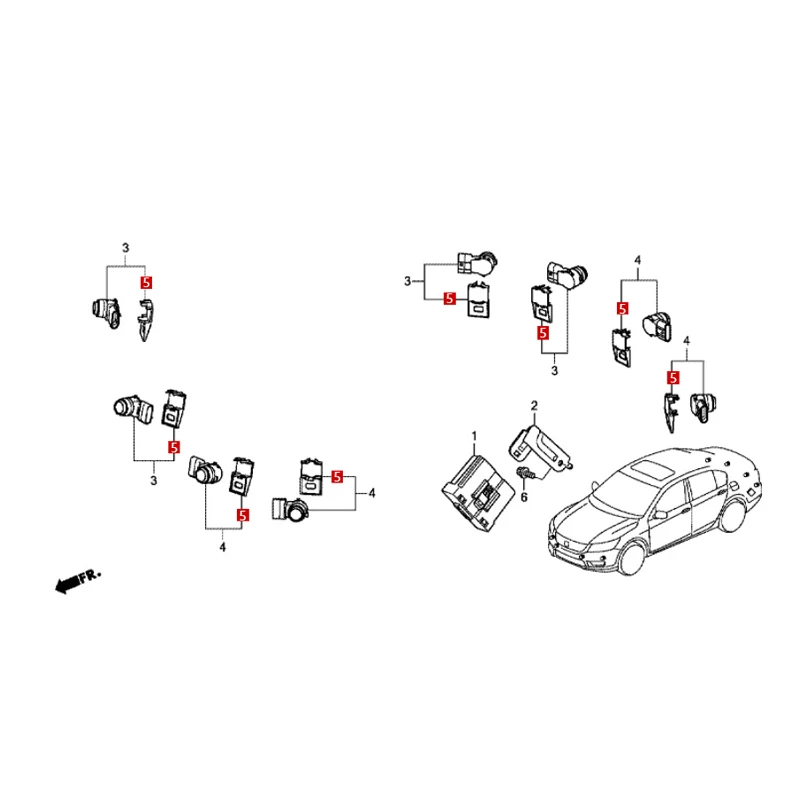 39682-TV0-E01 Suitable for Ho nd a Ac co rd CR V Od ys se y F it Acura Reverse radar card holder bracket