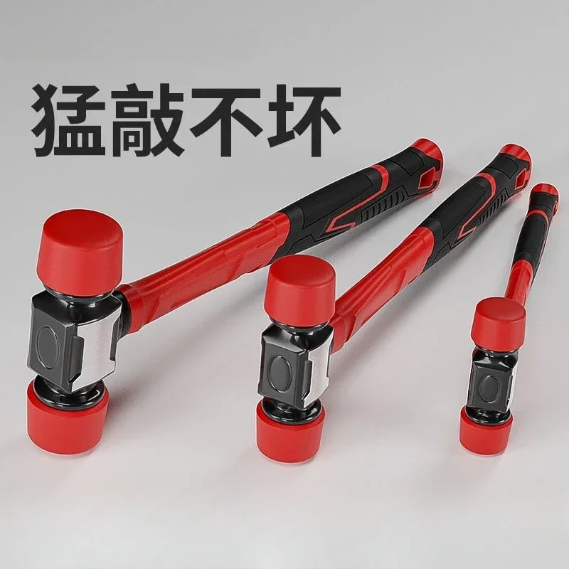 Multi Functional Rubber Hammer for Floor Tile Installation with Solid Rubber Hammer