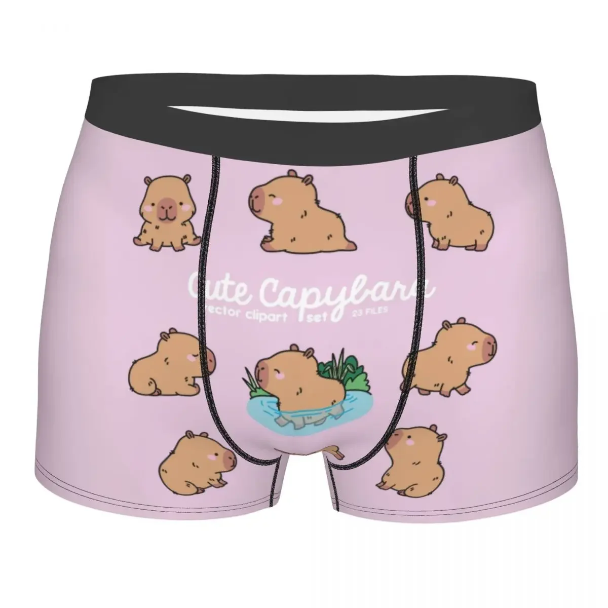 

Male Funny Capybara Underwear Boxer Briefs Stretch Shorts Panties Underpants