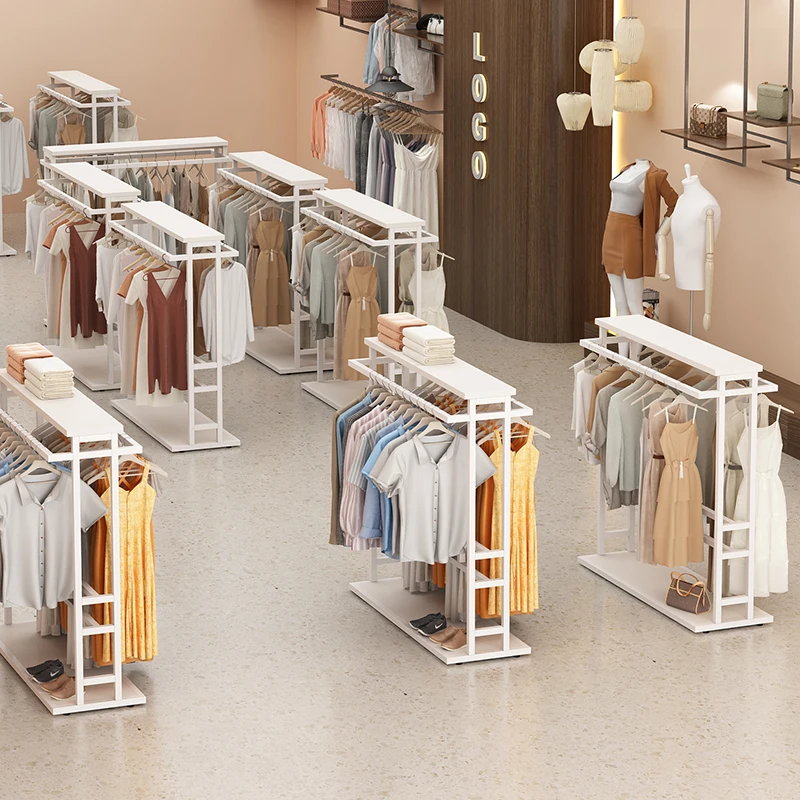 

Стеллаж для магазина одежды Стеллаж для детской одежды Вешалки для одежды Напольная витрина для женской одежды