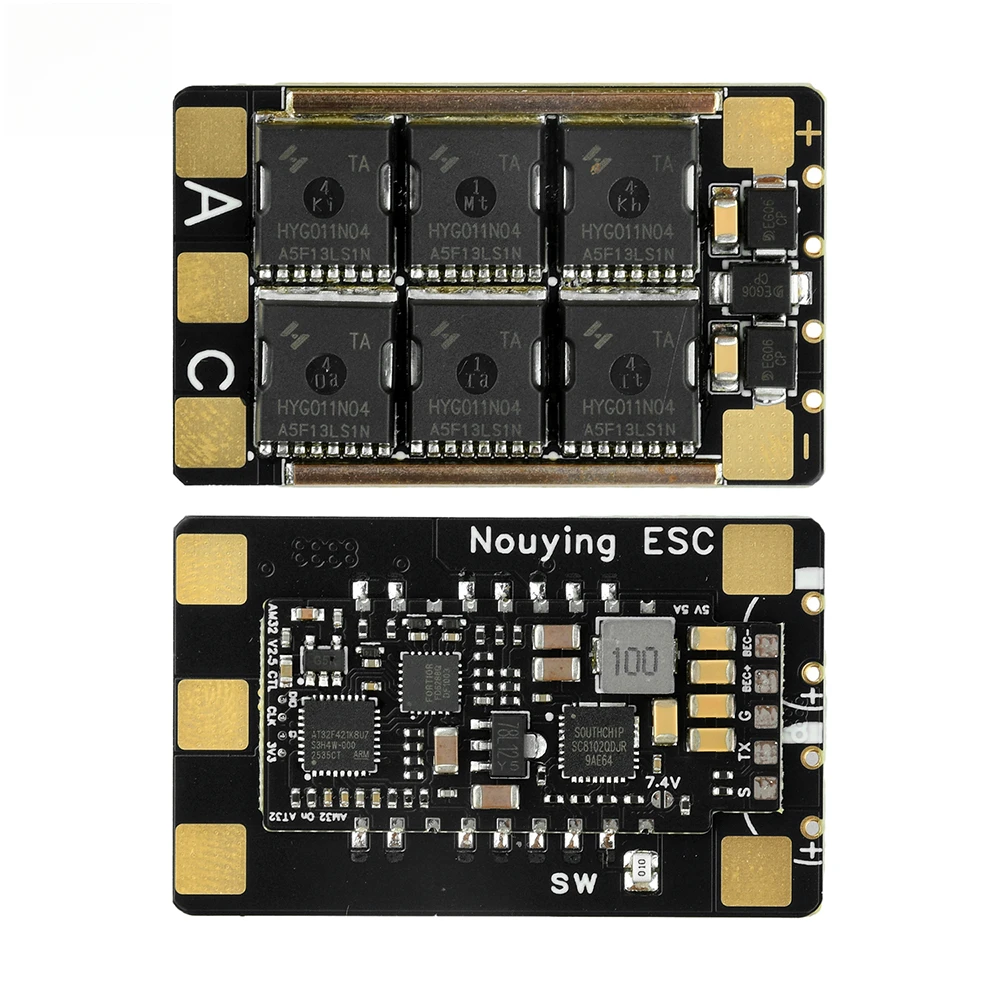120A Brushless ESC 3-6S AM32 with 5.2V/7.2V 4A BEC Brushless Speed Controller for RC Models Drones Car Acccessories