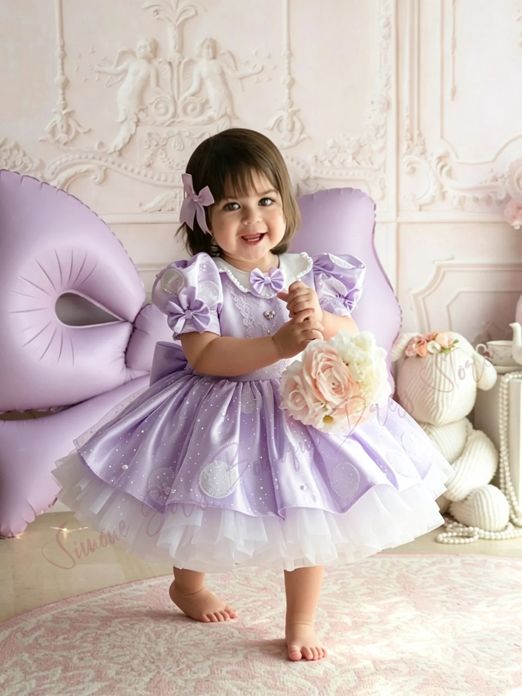 jolie-robe-de-demoiselle-d'honneur-en-satin-et-tulle-avec-nœud-pour-mariage-longueur-genou-premiere-communion-fete-d'anniversaire