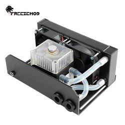FREEZEMOD AIO Laptop Liquid Cooler Combo Aluminum Notebook Industrial Water Cooling Kit Module 80mm Dual Fan Head 3M SLMZ-V-B